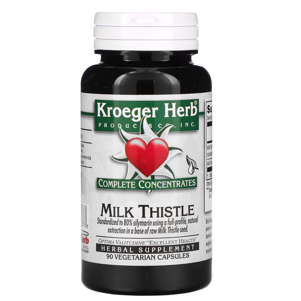 Kroeger Herb Products, Milk Thistle for Your Liver Cleanse Detox & Repair, Vegan, Non-GMO Capsules, Supports Healthy Liver Function, Made in USA