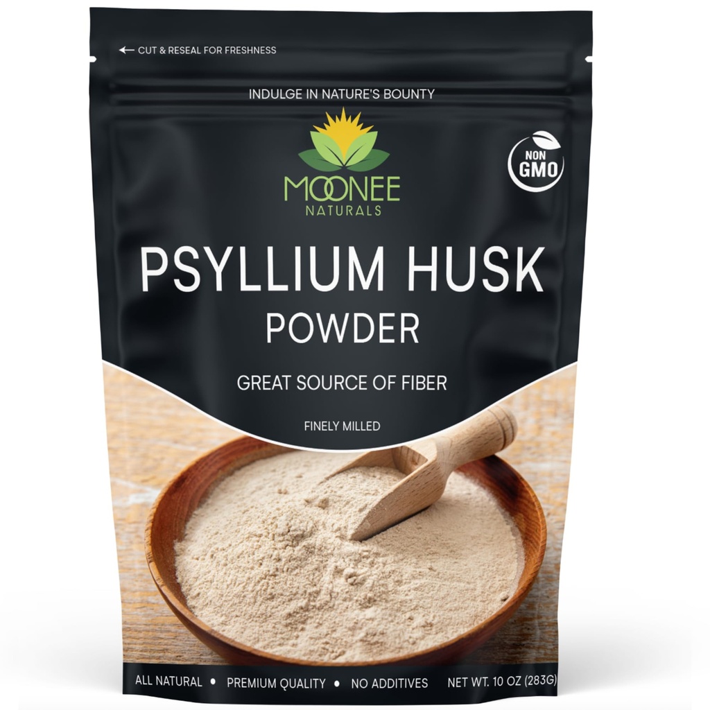 Psyllium Husk pulveris (10 OZ), bez lipekļa, ne ĢMO, smalka zeme, Keto Friendly (10 Ounce (70 Kalpo))