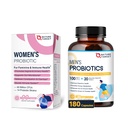 NATURE TARGET Probiotics for Women 90 Tablets & Probiotics for Men 180 Capsules