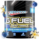 G degviela Megaman enerģijas dzēriens pulveris, pirms treniņa Kofeīns maisījums Gaming, bez cukura Focus Amino, vitamīns + antioksidanti, 9.9oz (zilais Slushee, 40 Kalpo)