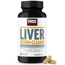 Force Factor Liver Cleanse Detox & Repair, Extra-Strength Liver Support, Milk Thistle Std. to 80% Silymarin + Turmeric & Dandelion to Support Liver Health, Digestion & Immune Health, 60 Capsules