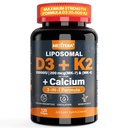 Vitamīns D3 20 000 SV + vitamīns K2( MK7)200mkg - Optimāls vitamīns D3 & K2 Softgel - Spēcīgi kauli un muskuļi, Kalcija absorbcija un Imūnterapija, Palīdzēt D vitamīna deficīts, Viegli norīt, NeĢMO