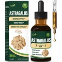 Astragalus Root ekstrakts Imūnsistēmas atbalsta herbal Drops, Immunity Health & Energy Boost Tincture papildinājumi ar Rhodiola Rosea, Echinacea, Elderberberry, Reishi, Ginseng. Huang Qi. 2oz.