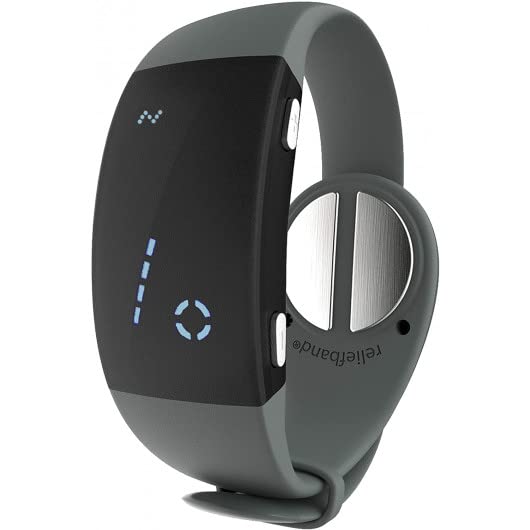 Reliefband Premier Anti-Nausea Wristband for Motion Sickness, Morning Sickness, Travel & Vomiting Relief - Motion Sickness Wristband FDA Cleared Drug-Free, Fast-Acting, Nausea Relief Band (Charcoal)