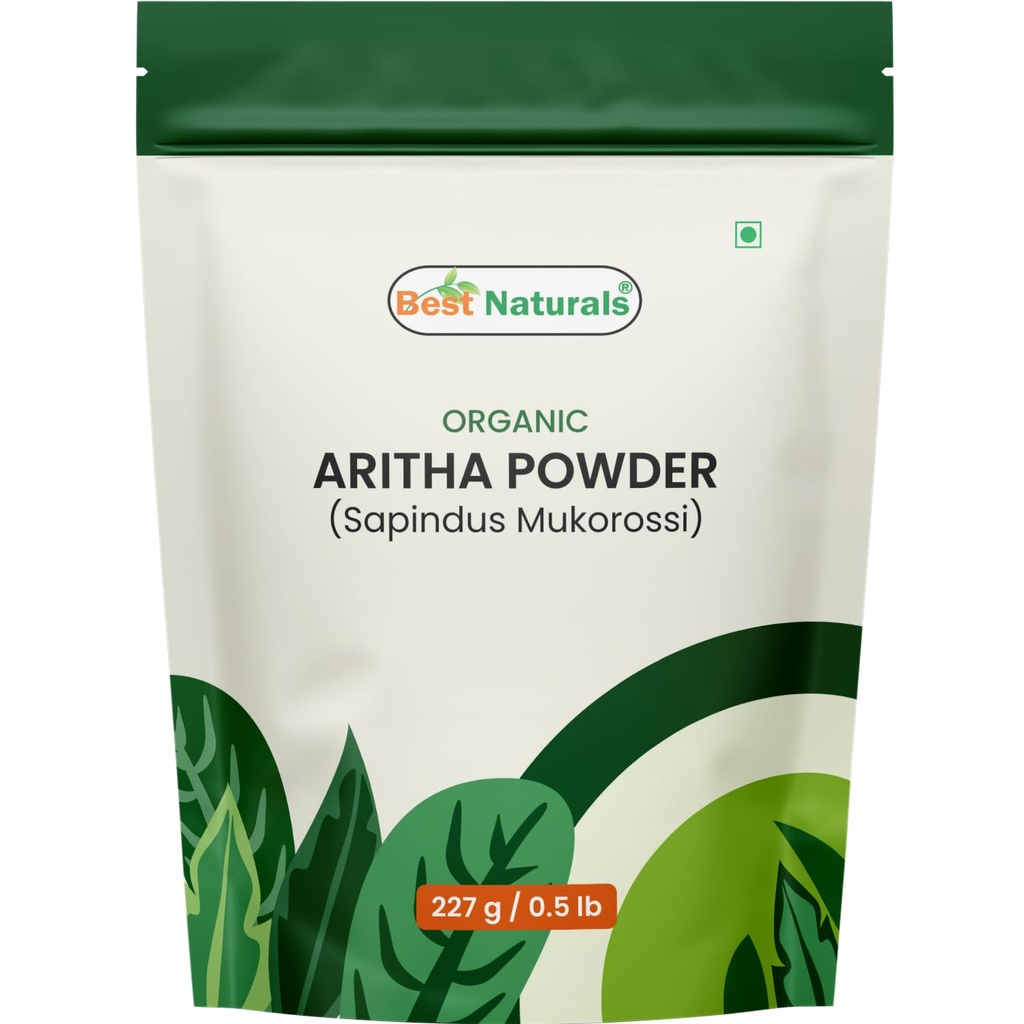 Best Naturals Certified USDA Organic Aritha Powder, 227 Gram, Gluten Free, GMO Free, Vegan