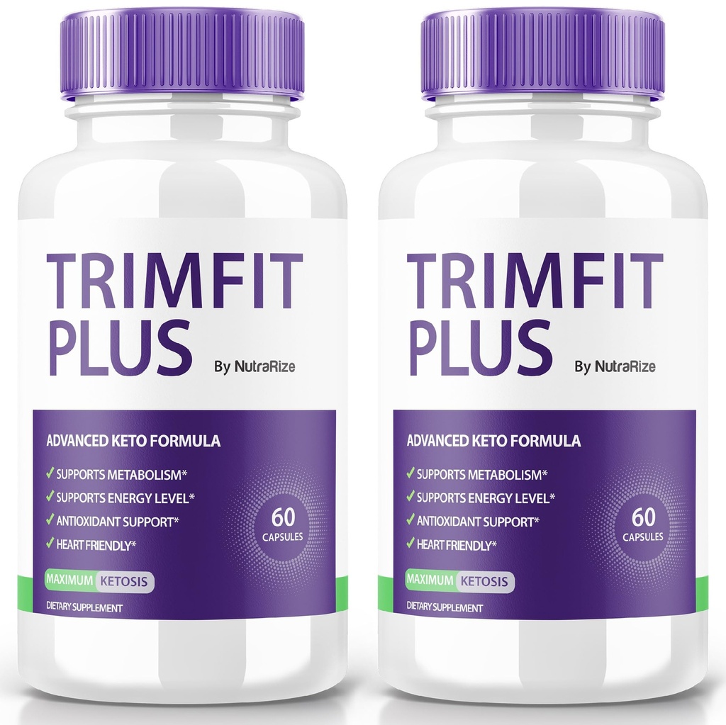 (2 Pack) TrimFit Plus Capsules, TrimFit + Advanced All-Natural Formula, TrimFit Plus Keto Tablets, Maximum Strength Keto Pills, Purple TrimFit Plus Powder, Trim Fit Plus Reviews (120 Capsules)