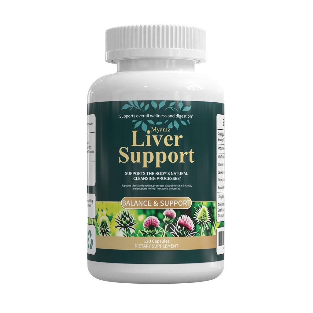 120 Capsules Milk Thistle Liver Cleanse Detox & Repair Supplement -Formulated Happy Liver Support - Liquid Herbal Supplements for Liver Health-Made in USA