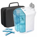 NASALFRESH MD Premium Bundle–Dual Powered Nasal Irrigation System Nasal Rinse and Wash, Sinus Decongestant Relief System, 60 Saline Packets, Case, Rechargeable, 2 Sets of Nose Pillows–Snoring Remedy