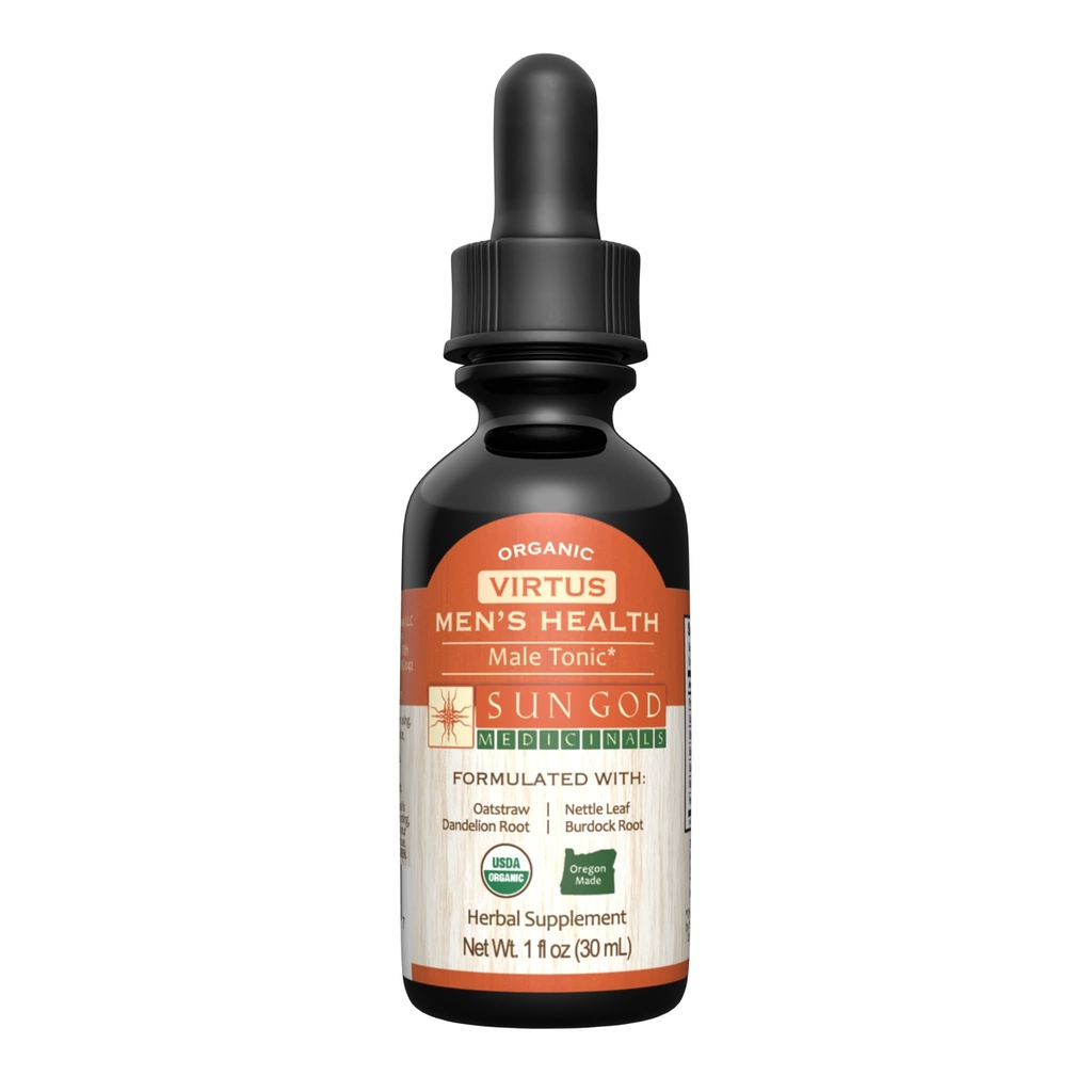 Organic Male Tonic Herbal Support Tincture | Herbal Extract for Men's Wellness | Traditional Botanical Formula with Nettle and Hawthorn Berry | 1oz