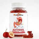 Butyrate Gumies Gut Veselības Papildinājums: Butyrate ar probiotikas & Prebiotic Fiber Gumies sievietēm vīriešiem Cukura Bez Gremošanas & Enerģijas Metabolisms Atbalsts Vegan Hawthorn Flavor 30 dienu piegādes
