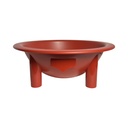 Kavafied Tanoa - Traditional Kava Bowl, 1.5 Gallons, Food Safe PP, 15"x15"x5.5" (Tu'i Tonga Red)