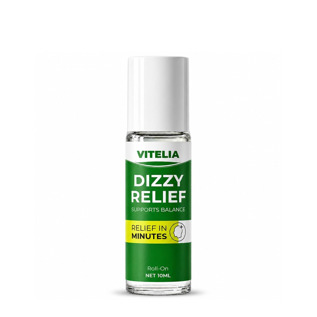 Vitelia Vertigo Relief Roll-on,Plant-Based Cooling Roller for Temples, Refreshing Aromatherapy Oil Natural Ingredients Can Quickly Acting, 10 mL