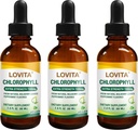 Lovita hlorofila šķidruma pilieni, augsta potence 120 mg/ml, 7200 mg uz pudeli, dabiskās enerģijas pastiprinātājs un imūns atbalsts, iekšējais dezodorants, ādas veselība, vegans un ne-ĢMO, piparmētru pildītājs, 180 Servisi