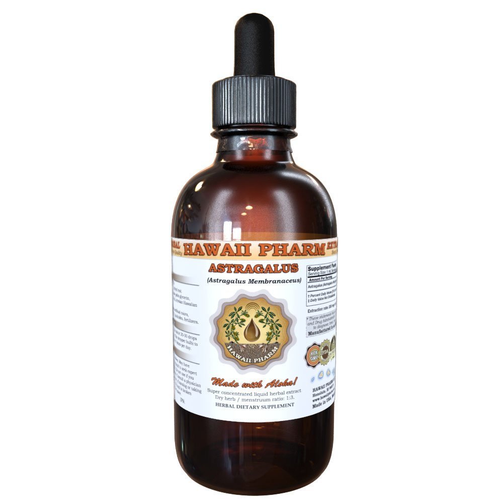 Hawaii Pharm Astragalus Liquid Extract, Astragalus (Astragalus membranaceus) Dried Root Tincture Supplement 2 oz