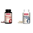 Jarrow Formulas Maximum Strength Methyl B-12 5000 mcg, Dietary Supplement & MagMind Brain Health with Magtein (Magnesium L-Threonate), Dietary Supplement