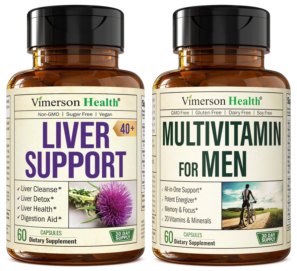 Aknas tīrīt detox & remonts Piena Thistle Papildinājums & Multivitamīnu vīriešiem - Complete Mens Multivitamīni & Multiminerals ar vitamīnu A, C, D, E, B12, Cinka, un vairāk vitamīnu vīriešiem