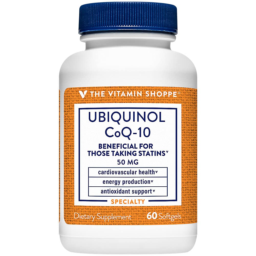 The Vitamin Shoppe Ubiquinol CoQ-10 50mg Beneficial for Those (60Softgels)