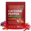 Cayenne Pepper Softgels Supplement | 12-in-1 per Serving with Vitamins D3, K2 & E | Supports Healthy Circulation & Daily Energy | Features Hawthorn, Beetroot & Turmeric | 240 Capsules