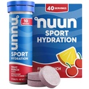 Nuun Sport Elektrolītu tabletes ar magniju, kalciju, kāliju, hlorīdu un nātriju, bez glutēna un vegānu, augļu pūslīti, 4 iepakojumi (40 Kalpo kopā)