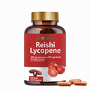 Likopēna kapsulas, dabīgs likopēns 200mg ar Organic Reishi Mushroom 200mg papildinājumu prostatas veselībai un imūnās sistēmas atbalstam - bez lipekļa, bez GMO, 60 kapsulas (1 iepakojums)