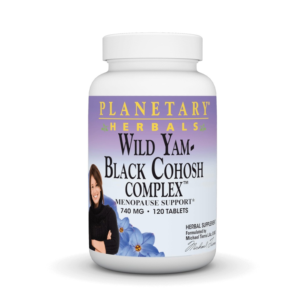 Planetary Herbals Wild Yam-Black Cohosh Complex Tabletes, 120 Skaits