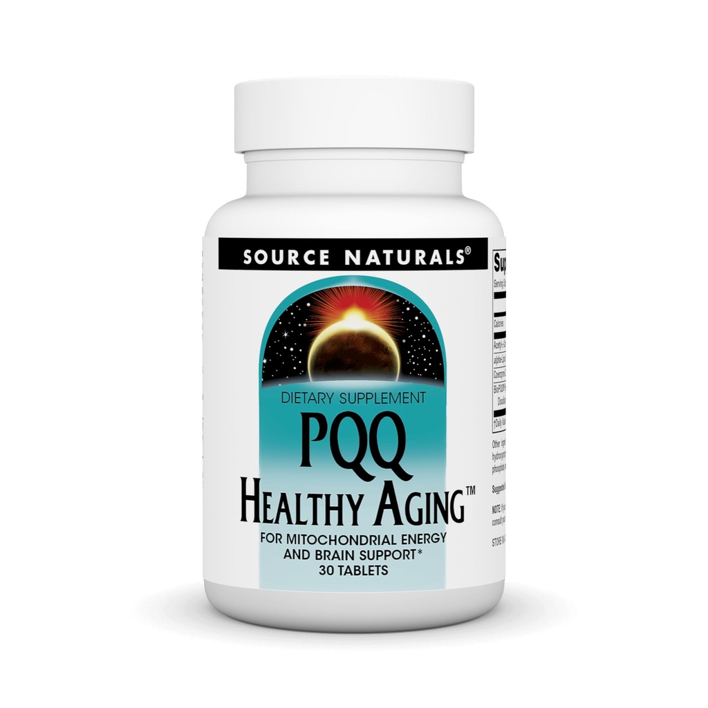 Source Naturals PQQ Healthy Aging - for Mitochondrial Energy & Brain Support - 30 Tablets