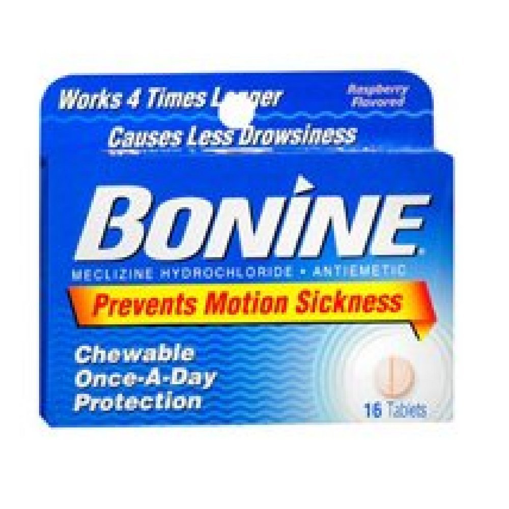 Bonine Chewable Tablets for Motion Sickness, Raspberry 16 ea (Pack of 10)