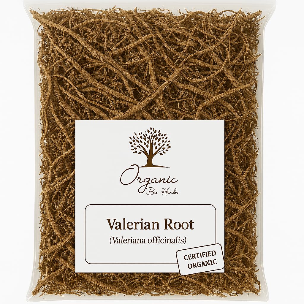 Organiski Kaltēts baldriāna sakne 2 oz – Valeriana Officinalis – Dabīgs augu papildinājums – ne-GMO, Vegan, Kosher, bez pildījumiem, bez kofeīna