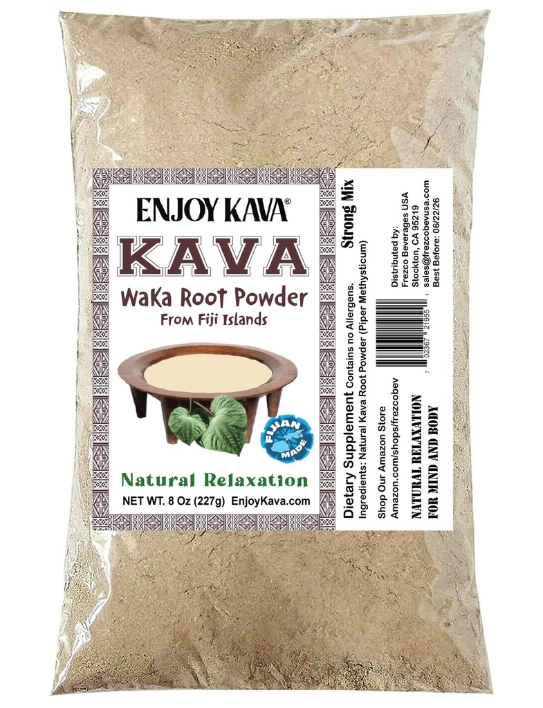 100% Noble Kava Root Powder 1/2 Pound (8 Oz) Helps Body Relax to Improve Sleep - from Fiji Islands