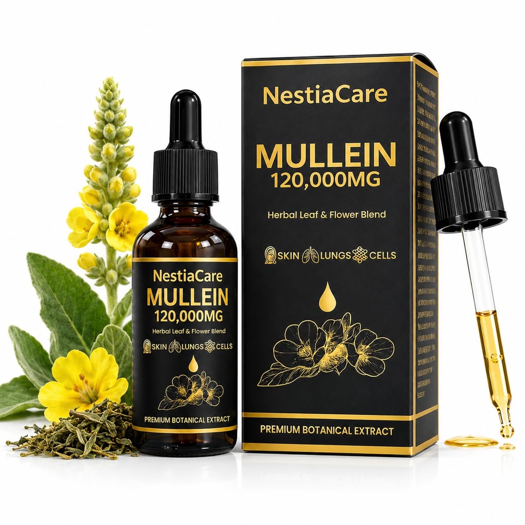 Mullein Drops for Lungs | Lung Cleanse | 1200mg | 2 Fl Oz