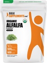 BulkSupplements.com Organic Alfalfa Grass Powder - Alfalfa Papildinājums, Green Superfood Powder - Bezmaksas Vegan & Gluten, 5g per Serving, 500g (1,1 lbs) (1. iepakojums)