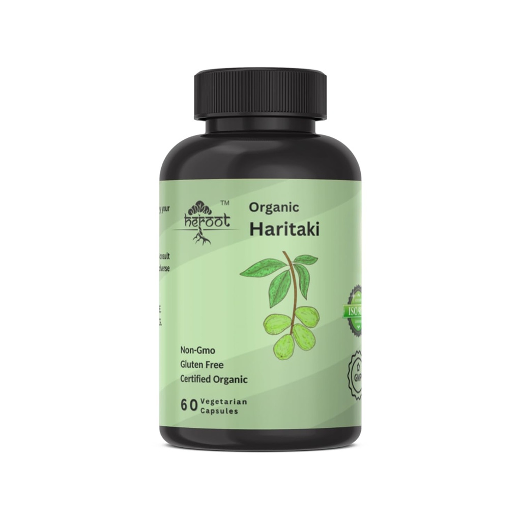 Haritaki Capsules – Pack of 2 (60 Each) | 100% Herbal Supplement | Supports Digestive Wellness & Regularity | No Preservatives or Artificial Fillers | Serving Size: 2