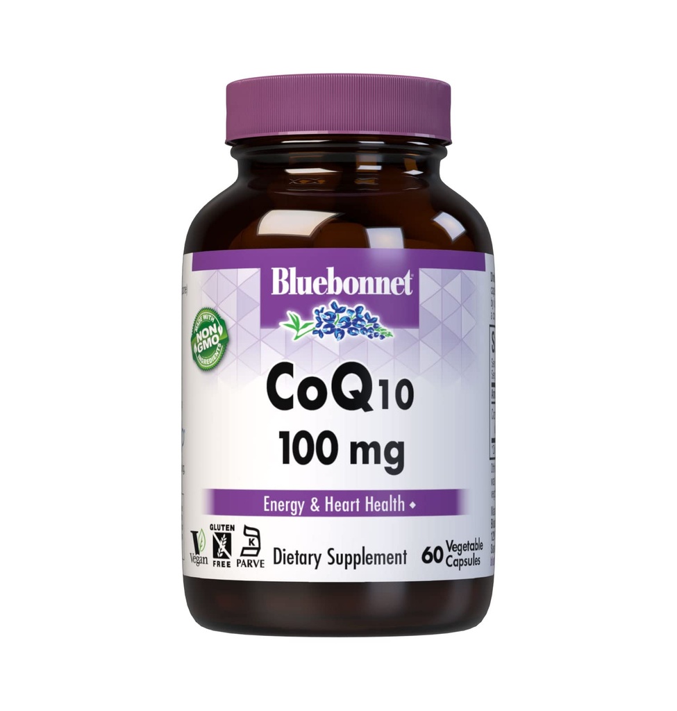 BlueBonnet Nutrition CoQ10 100 mg, Vegetable Capsules | Third-party tested for purity and potency; manufactured in the USA