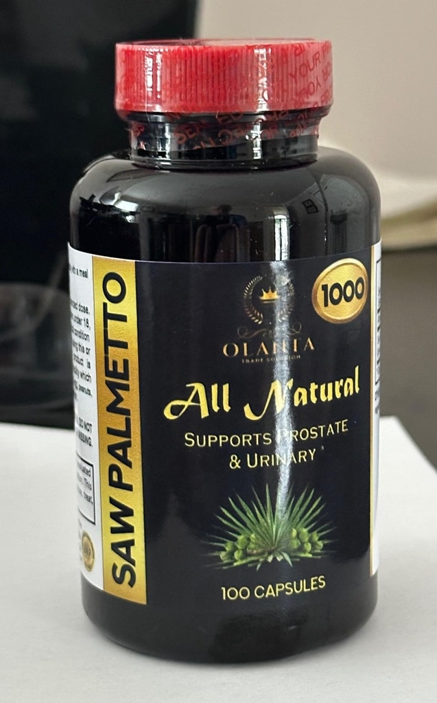 Saw Palmetto Extract 1000mg – Supports Male Urinary Tract - Men’s Herbal Capsules to Support Balanced Wellness and Urinary Routine – 1 Bottle 100 Counts