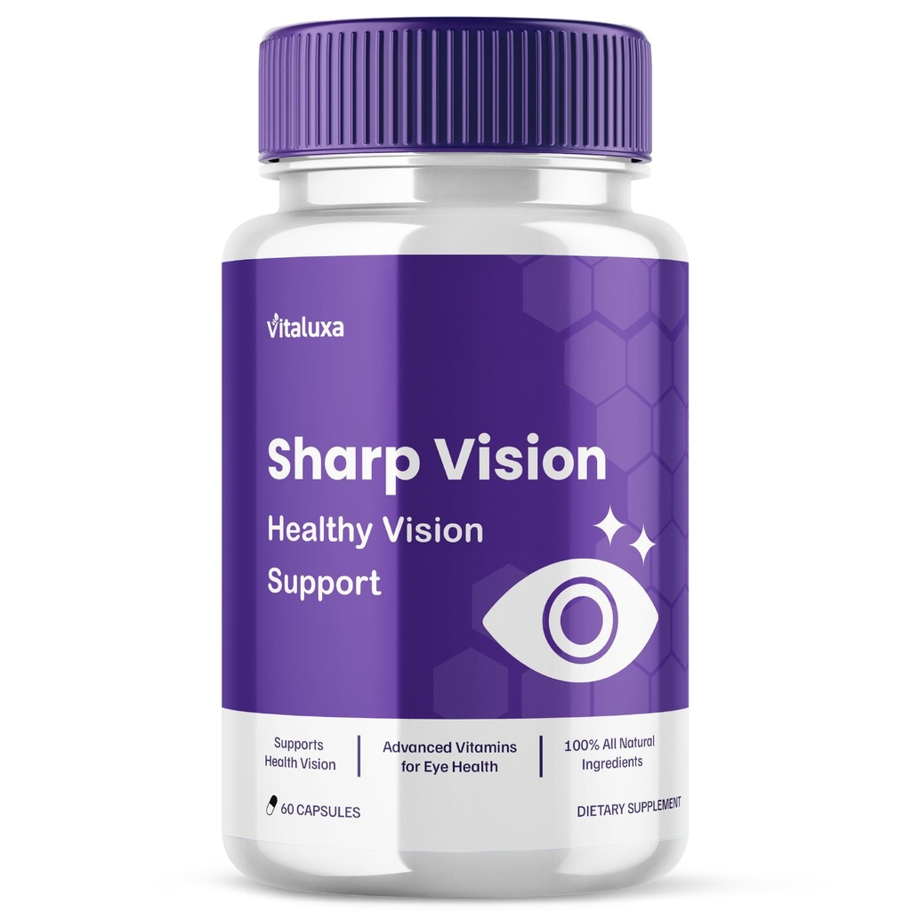 Sharp Vision Capsules, SharpVision Supplement Premium Advanced Maximum Strength Formula, Sharpe Vision Healthy Eyes Support All-Natural Ingredients Vitamins Pills, Sharper Vision Reviews (60 Capsules)