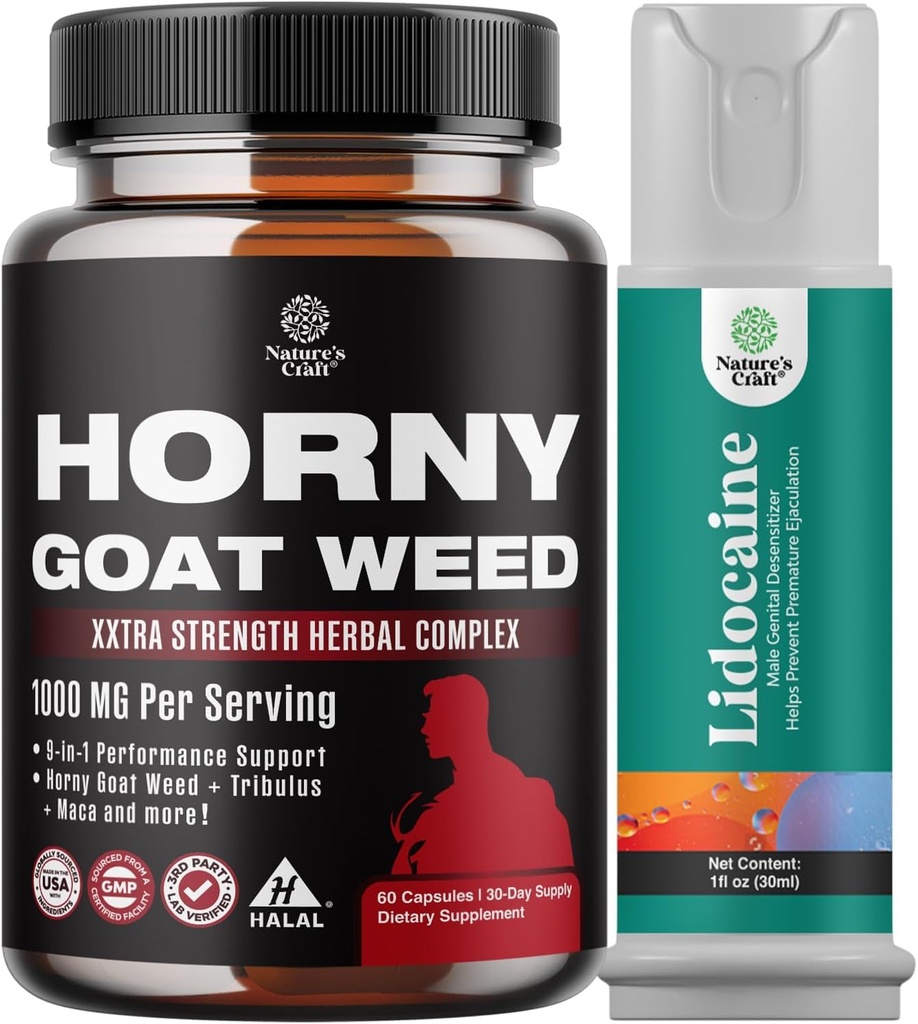 Horny Kaza Nezāļu ekstrakta komplekss vīriešiem un sievietēm Pastiprināta enerģija un izturība un melna Maca Saknes kapsulas vīriešiem - uzmundrinoši Drive Mood & Energy Booster vīriešiem
