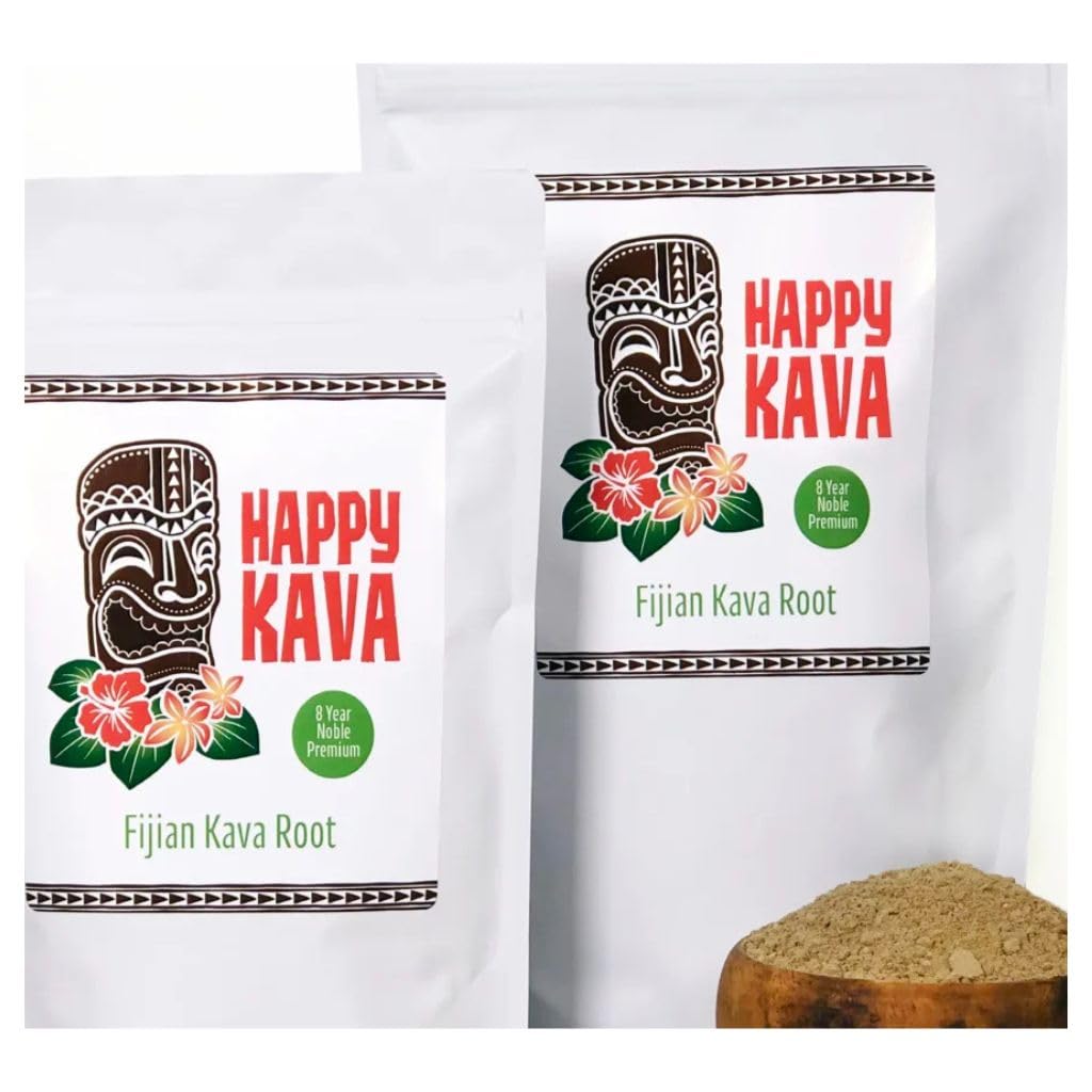 Premium Fijian Noble Kava Root Powder – Traditional Grind | Aged 8+ Years | Sweet, Smooth Flavor | Kavain-Rich Chemotype | 4 oz