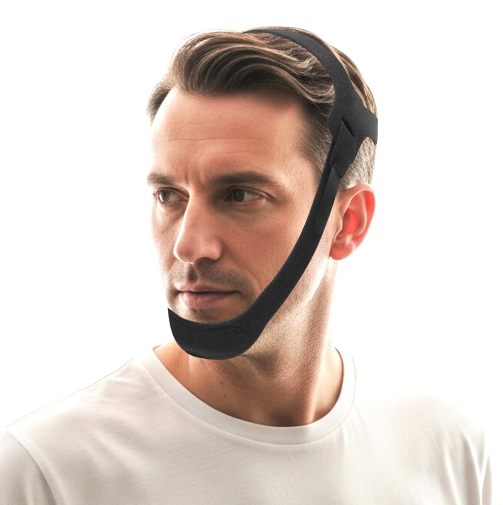 Chin Strap for Sleeping, CPAP Chin Strap - Anti Snoring - Snore Stopper | Keeps Mouth Closed for Nasal Breathing, Adjustable Jaw Support for Men and Women, Breathable, Comfortable Neoprene Material