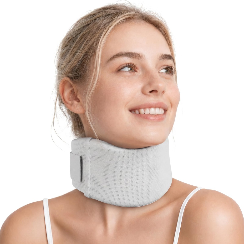 Ice Silk Neck Brace - Soft, Breathable Cervical Collar for Pain Relief & Posture Correction - Anti-Snoring Support for Comfortable Sleep - Ideal for Office, Business Trip, Driving & Daily Use