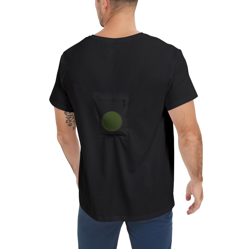 Sleep Apnea T-Shirt on Side Positional Therapy to Prevent Back Sleeping (Black, M)