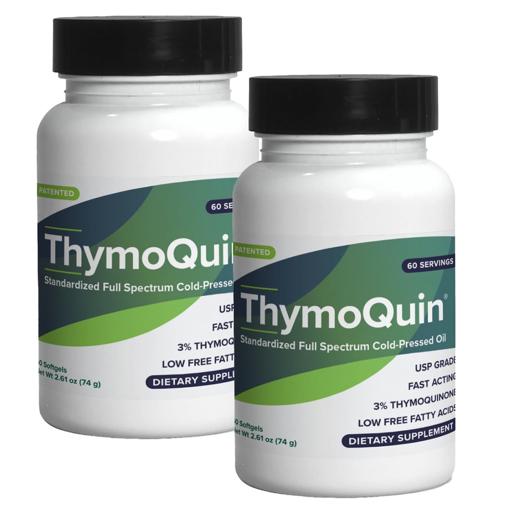 Cold Pressed Black Seed Oil Capsules for Skin, Joint, Metabolic & Immune Health | USP-Grade, Full-Spectrum Formula with 3% Thymoquinone | Non-GMO Black Cumin Seed Oil | Pack of 2