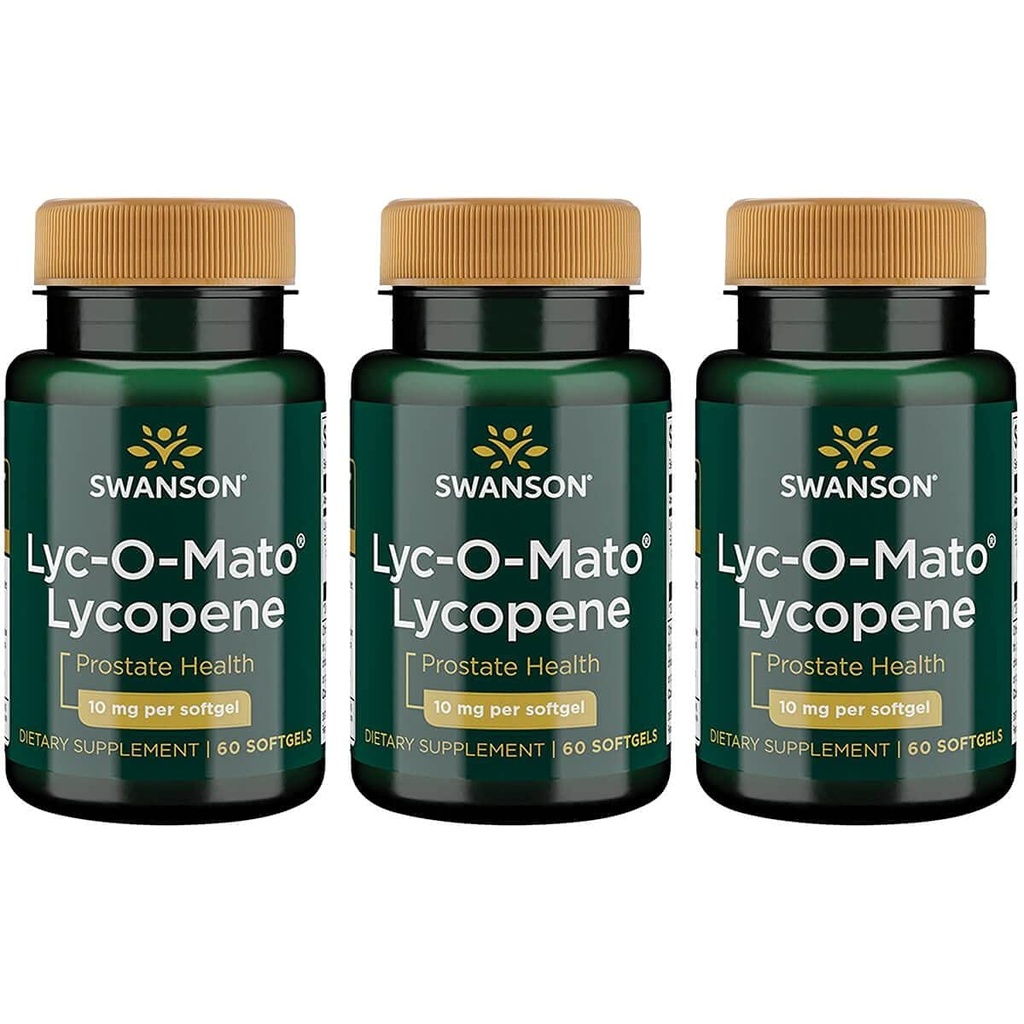Swanson Lyc- O- Mato Lycopene 10 Milligrams 60 Sgels (3 iepakojumi)