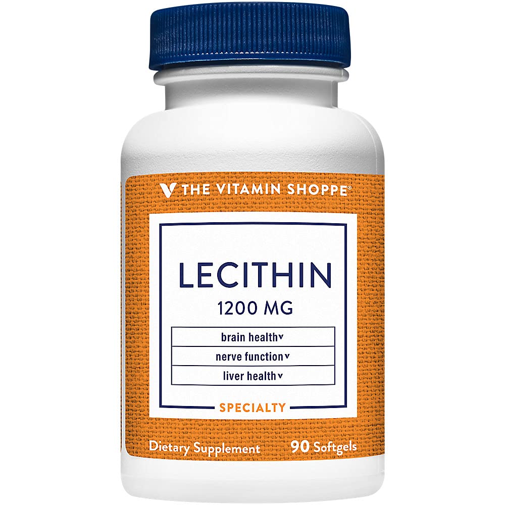 The Vitamin Shoppe Lecithin 1200mg Natural Combination Essential Fatty (90 Softgels)