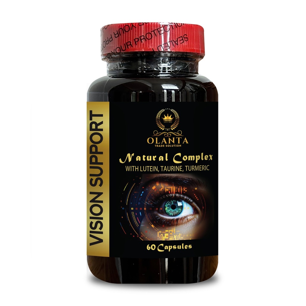 Vision Support Natural Formula - Vision Supplements for Seniors - Bilberry Fruit Supplement for Eyes - Antioxidant Blend - 1 Bottle 60 Capsules