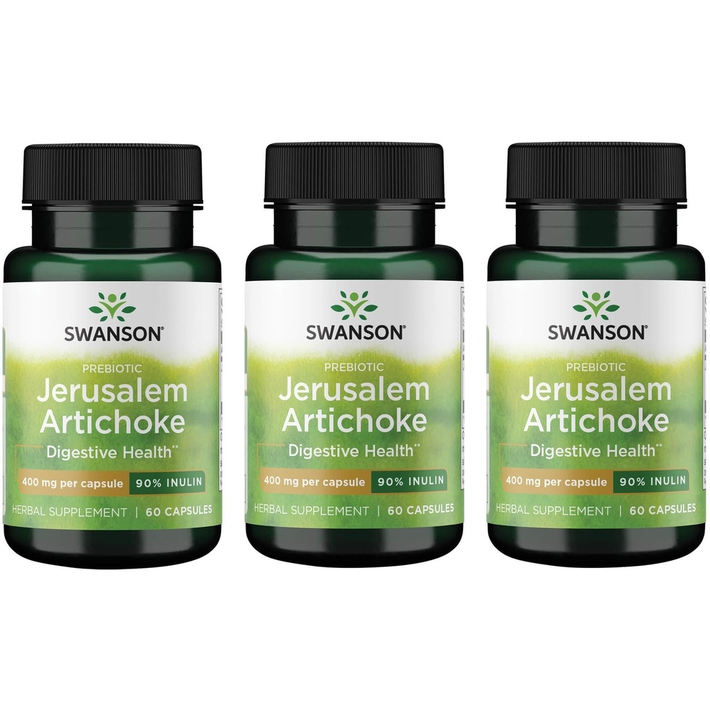 Artišoks 90% Inulīns 400 mg 60 kapsulas (3 iepakojumi)
