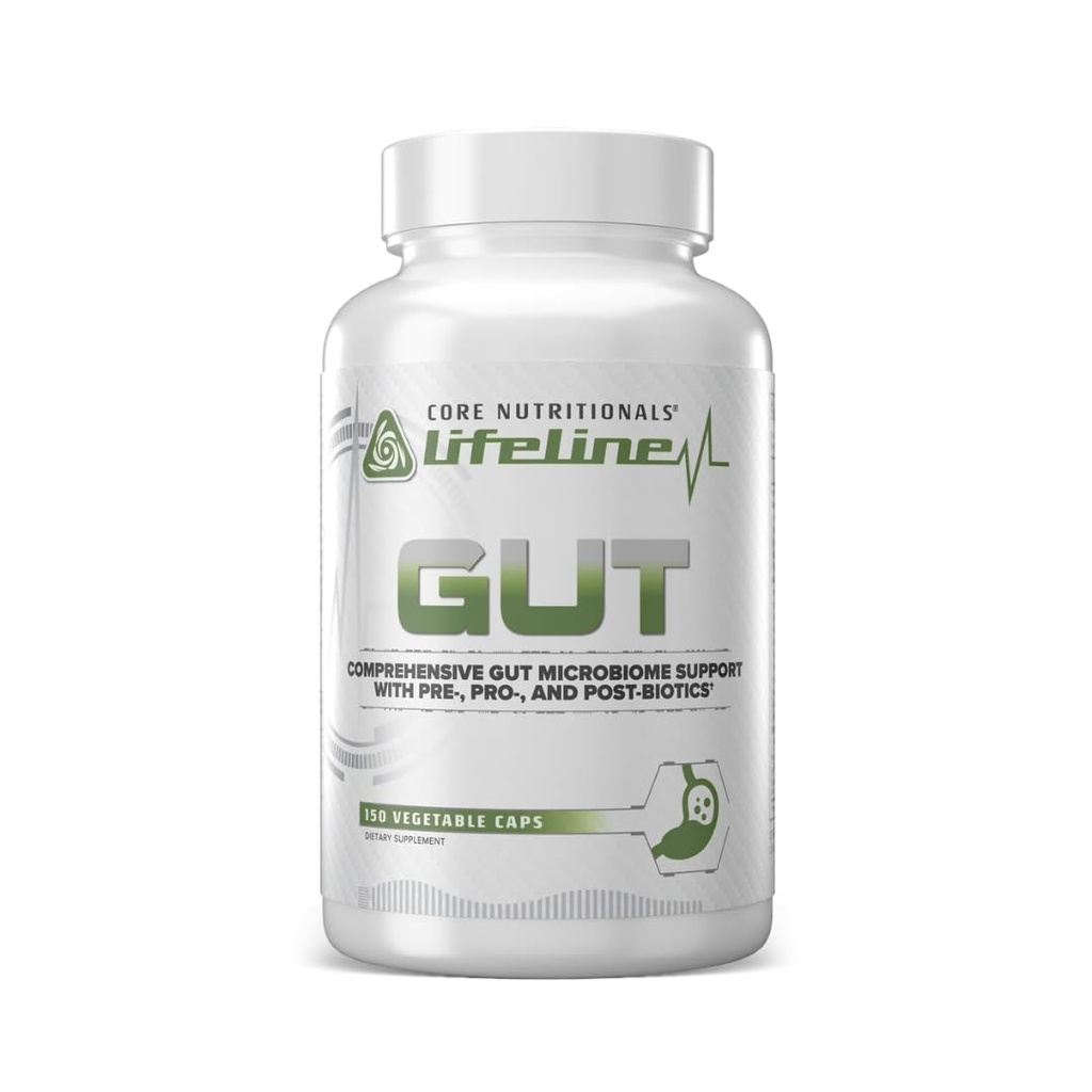 Core Nutritionals Lifeline Gut Supplement, Probiotic Support, 150 Veg Caps | Gut Health Support, Probiotic Blend, Digestive Enzymes, Prebiotics, Postbiotics, Microbiome Support