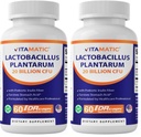Vitamatic Lactobacillus Plantarum - 20 Billion per DR Capsule - 60 Count - Digestive Support - Made with Prebiotic Inulin Fiber (Pack of 2)