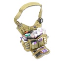 Lightning X Fully Stocked Tactical Shoulder Sling Pack | MB15-SKA | First Aid Responder Medic Kit - TAN