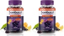 Sambucol Elderberry Gummies - Immune Support Supplement for Adults & Kids with Vitamin C & Zinc, Elderberry are High in Antioxidants, Gluten Free, Vegan - 90 Count (Pack of 2)