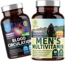 Number 1 Nutrition N1N Premium Men's Daily Multivitamine [vitamīni A C E D, magnijs, cinks] un asins cirkulācijas papildinājums [8 Spēcīgi herbs & Vitamīni], 2 Pack Bandle